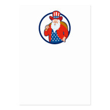 Navidad americano Papá Noel del padre Plantilla De Tarjeta De Negocio
