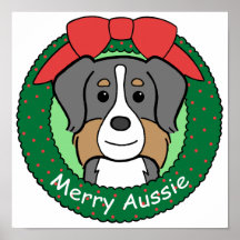 Navidad australiano del pastor impresiones