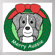 Navidad australiano del pastor posters