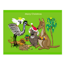 Navidad australiano tarjeta postal