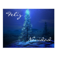 Navidad Azul Postal