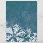 Navidad azul y blanco de los copos de nieve tarjeta publicitaria