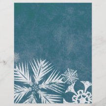 Navidad azul y blanco de los copos de nieve tarjeta publicitaria