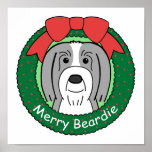 Navidad barbudo del collie posters