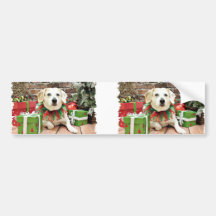 Navidad - beagle X - máximo Pegatina De Parachoque