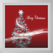 Navidad blanco rojo elegante de la estrella del ár impresiones