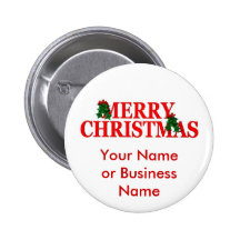 Navidad botón, nombre o negocio pin