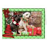 Navidad - capitán de trigo - Schnauzer X Bentley Tarjetas