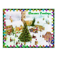 Navidad clásico que saluda las postales