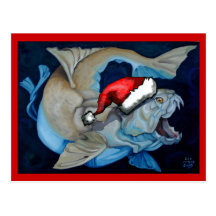 Navidad con Dunkleosteus Postales