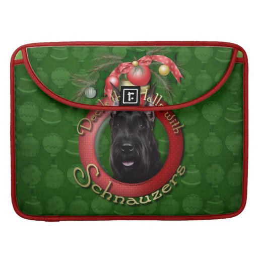 Navidad - cubierta los pasillos - Schnauzer Funda Para Macbooks