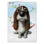Navidad de Basset Hound Tarjetón