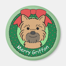 Navidad de Bruselas Griffon Iman Para Frigorífico