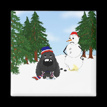 Navidad de cocker spaniel imanes