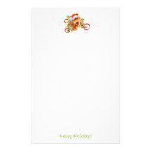 Navidad de Goldendoodle inmóvil Papelería Personalizada