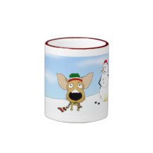 Navidad de la chihuahua tazas