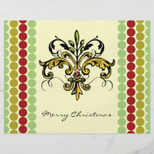 Navidad de la flor de lis tarjeta publicitaria