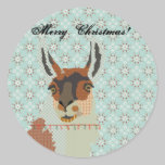 Navidad de la llama pegatinas