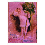 Navidad de la niña tarjeta