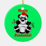 Navidad de la panda adorno de reyes