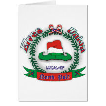 Navidad de la unión de los duendes tarjetón
