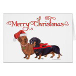 Navidad de los Dachshunds Felicitaciones