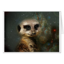 Navidad de Meerkat Tarjeta
