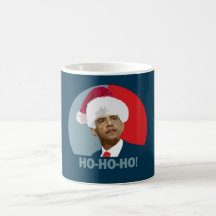 Navidad de Obama Ho Ho Ho Tazas De Café