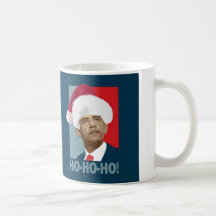 Navidad de Obama Ho Ho Ho Tazas De Café
