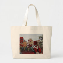 Navidad de Papá Noel Bolsas Lienzo