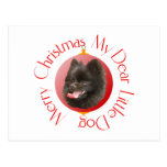 Navidad de Pomeranian Postal