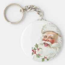 Navidad de risa 1912 del vintage de Papá Noel Llaveros Personalizados