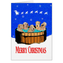 Navidad de trigo de Terrier en California septentr Felicitaciones