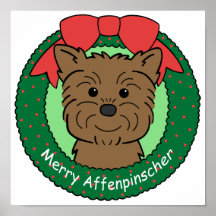 Navidad del Affenpinscher Impresiones