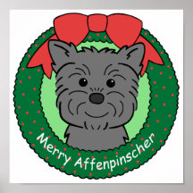 Navidad del Affenpinscher Posters