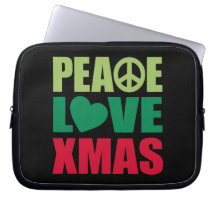 Navidad del amor de la paz fundas portátiles