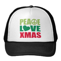 Navidad del amor de la paz gorros bordados