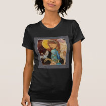 Navidad del ángel y de la paloma del renacimiento camisetas