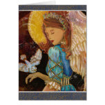 Navidad del ángel y de la paloma del renacimiento felicitacion 