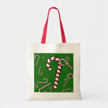 Navidad del bastón de caramelo bolsa de mano