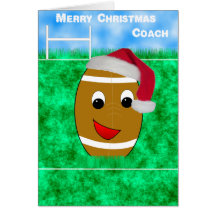 navidad del coche del rugbi tarjetas