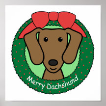 Navidad del Dachshund Impresiones