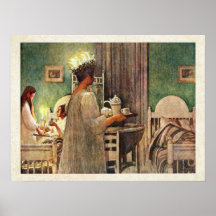 Navidad del día de Carl Larsson St Lucia en Suecia Posters