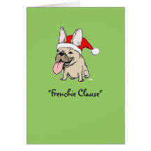 Navidad del dogo francés felicitaciones