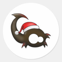 Navidad del escorpión pegatina redonda