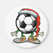 Navidad del fútbol imán para frigorífico