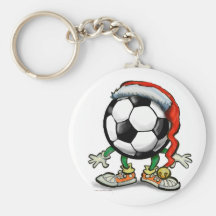 Navidad del fútbol llaveros personalizados