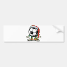 Navidad del fútbol pegatina de parachoque