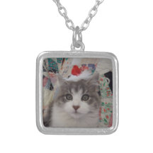Navidad del gatito pendiente