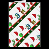 Navidad del gorra de Santa tarjetas